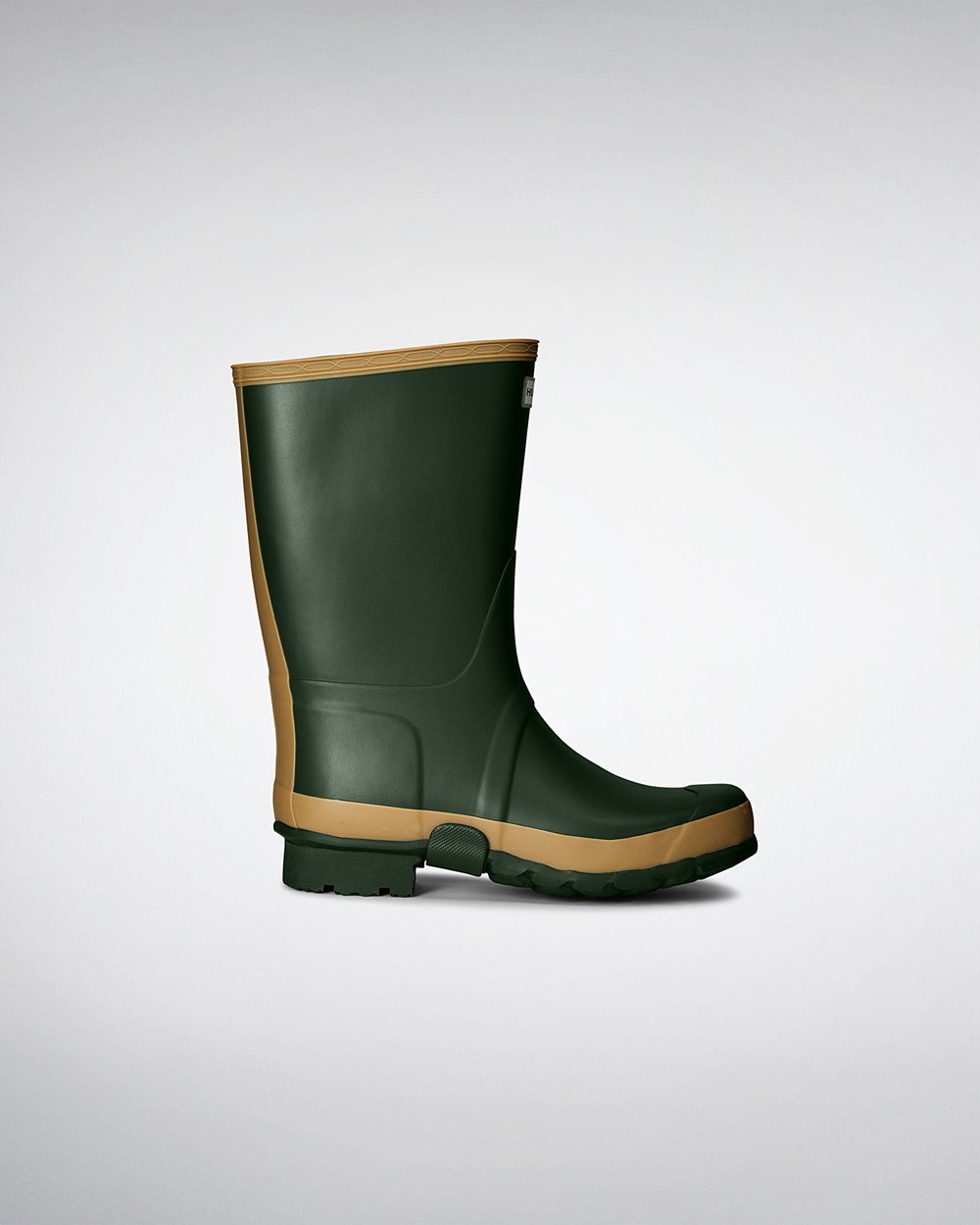 Men Hunter Gardener | Short Rain Boots Green | NZ-24306-HPZT